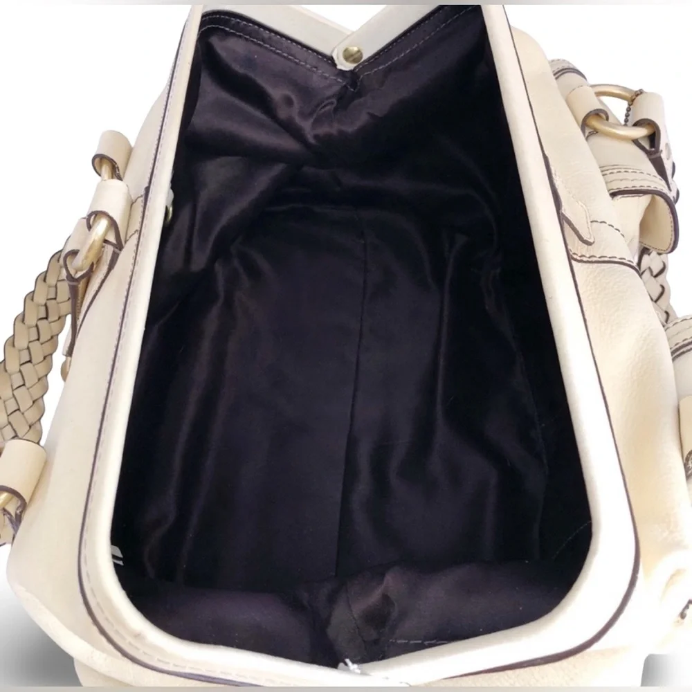 NWT Vintage Coach Daphne Large Satchel Shoulder Bag Vachetta Leather | 3569 - Picture 4 of 14
